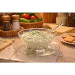 Princess House USA 1980s Heritage Etched Glass Condiment Bowl Set